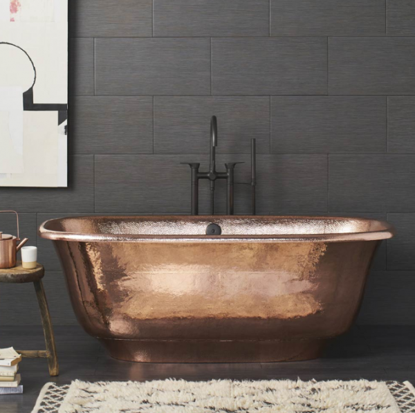 Bathtub bebas berbahan tembaga